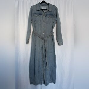 The Style Between Us Denim Maxi Shirt Dress / Duster – Size Large